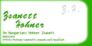 zsanett hohner business card